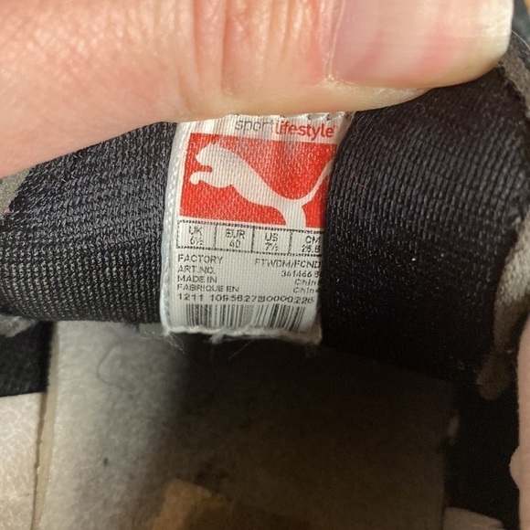 Puma Liga Suede Black & White Leather Sneakers Size 7.5 - Picture 14 of 14